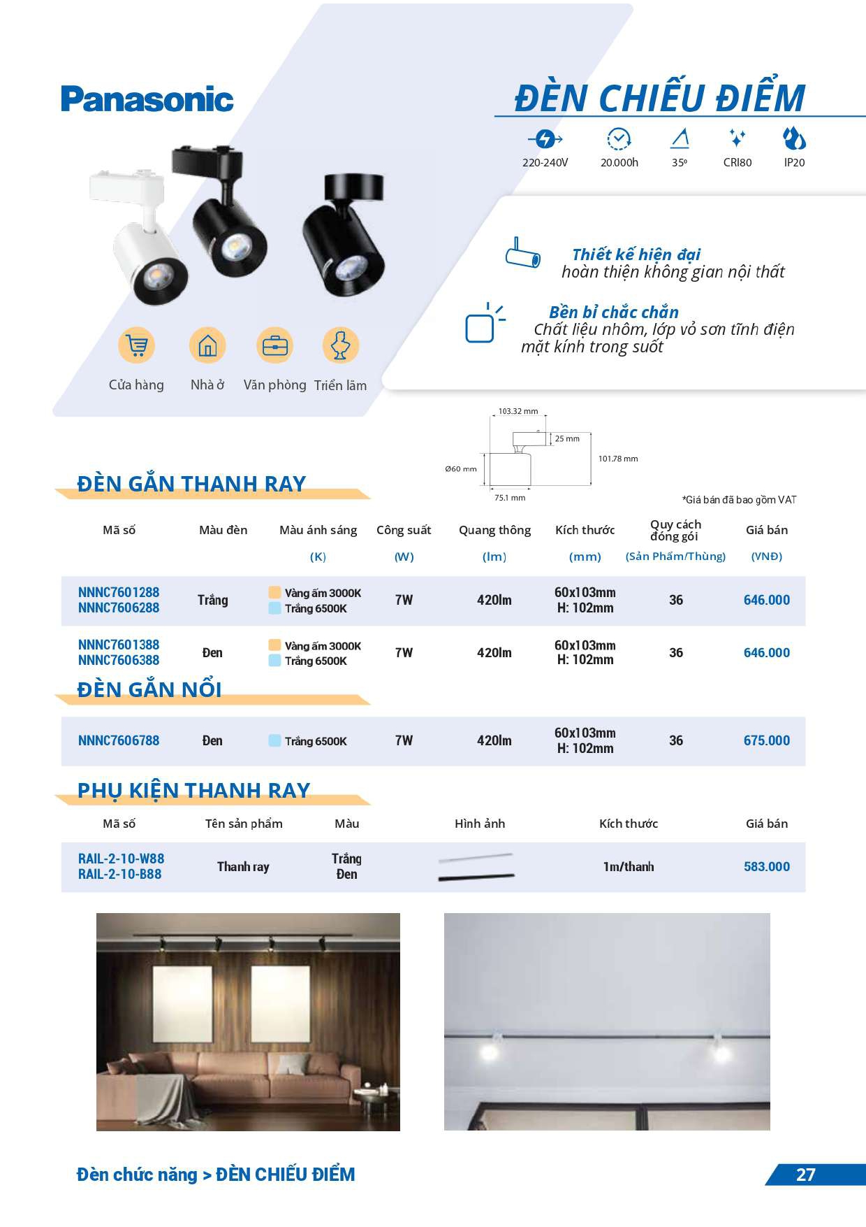 bảng giá đèn Panasonic mới nhất 